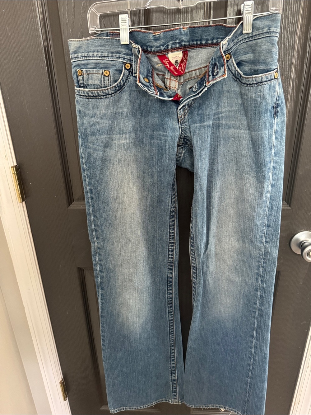 Old school Low Rise Lucky Brand Faded Light Blue Bootcut Jeans